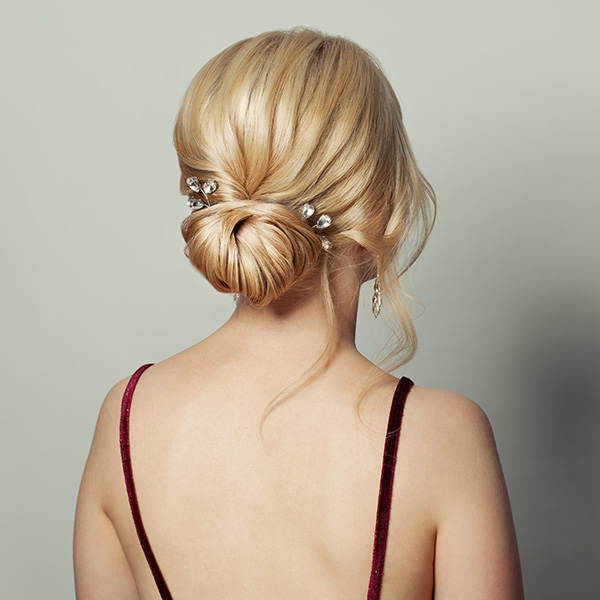 Silky,-Smooth-Bun-Updo Bun Updo hair