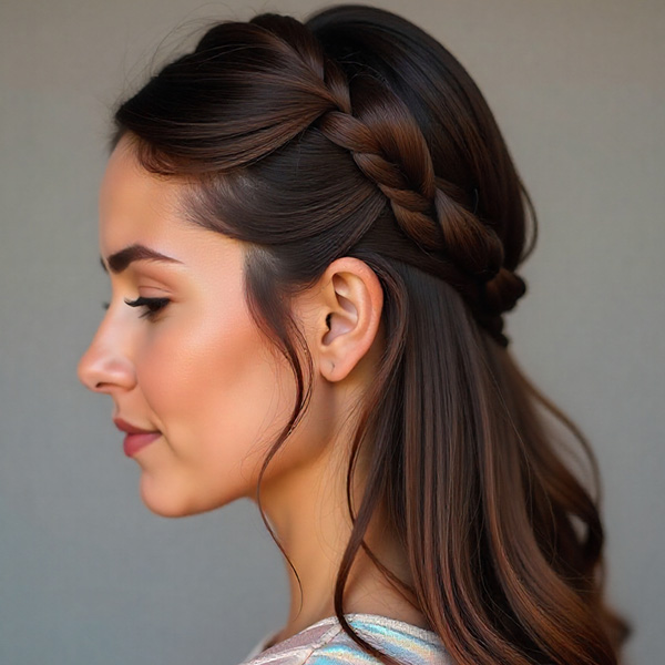 Curly Pull-Through Braid (Medium to Long Hair)