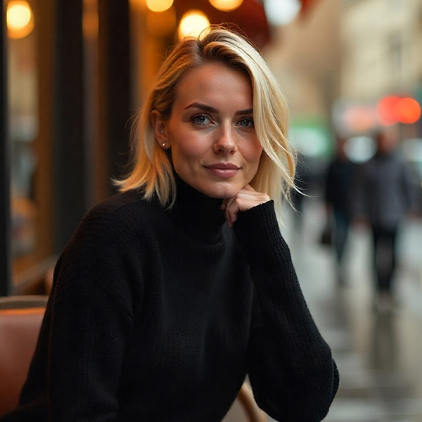 Sleek Bob with Side Part (Short Hair)