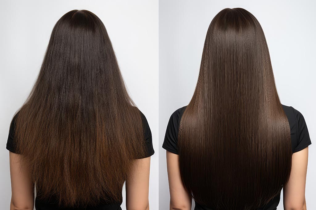 straight hair and smooth hair